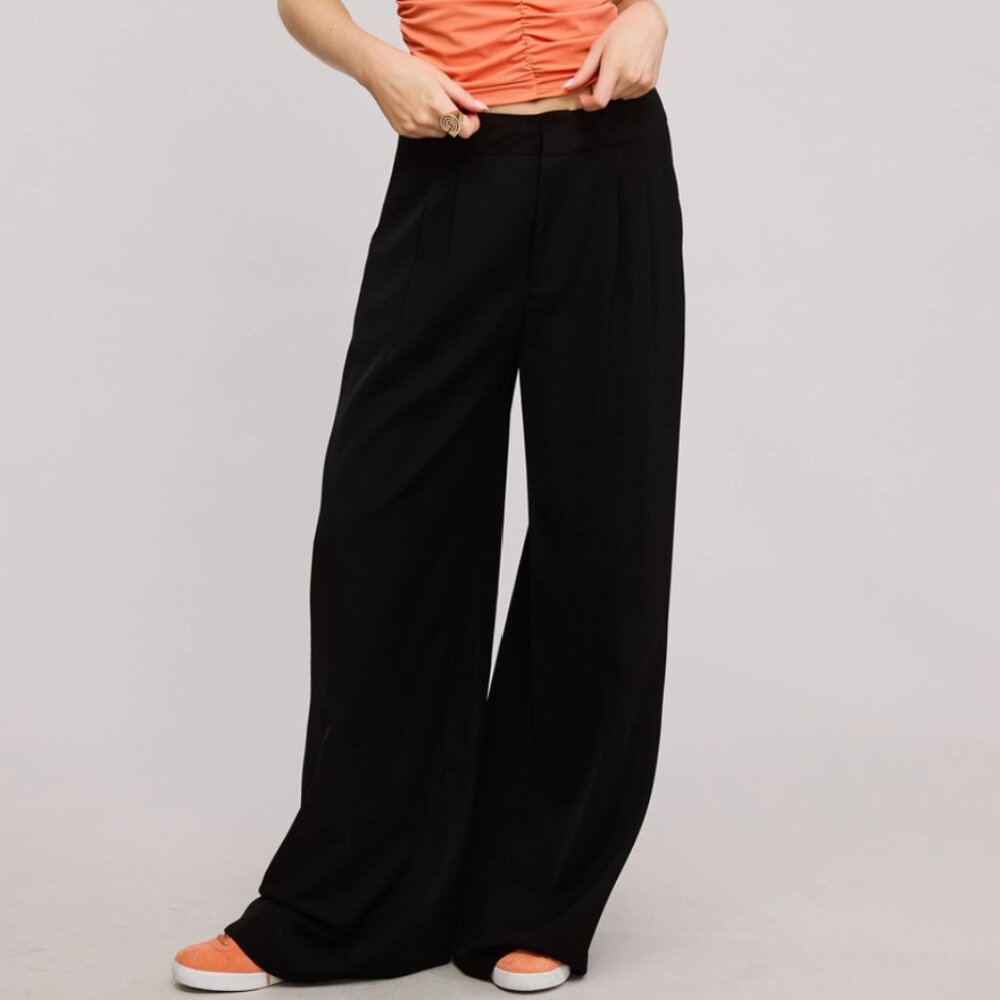 Black Wide Leg Trousers